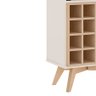 Cristaleira Borje 100% MDF C/ Adega Off White / Natural OOL Dalla Costa - 4