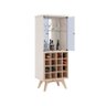 Cristaleira Borje 100% MDF C/ Adega Off White / Natural OOL Dalla Costa - 2