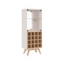 Cristaleira Borje 100% MDF C/ Adega Off White / Natural OOL Dalla Costa - 3