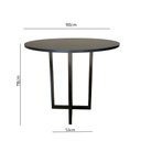 Ver imagem 4 de Mesa Redonda Preta Moderna Pequena Estilo Industrial 90cm 4 Lugares para Cozinha Varanda Gourmet Sal