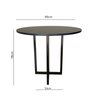 Mesa Redonda Preta Moderna Pequena Estilo Industrial 90cm 4 Lugares para Cozinha Varanda Gourmet Sal - 4