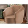 Poltrona Paris Com Base Giratória Suede Animale Capuccino - Ibiza - 2