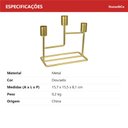 Ver mais imagens de Castiçal Decorativo de Vidro Transparente 6x6x6cm Porta Vela Mesa Jantar Sala