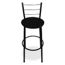 Ver imagem 3 de Kit 2 Banquetas Alta Bistrô Aço Preto Assento Preto