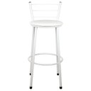 Ver imagem 3 de Kit 2 Banquetas Bistrô Aço Branca e Assento Branco