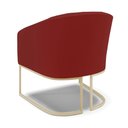 Ver imagem 7 de Poltrona Sala Decorativa Stella Base Industrial Champanhe Veludo Marsala D03 - D’Rossi
