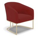 Ver imagem 2 de Poltrona Sala Decorativa Stella Base Industrial Champanhe Veludo Marsala D03 - D’Rossi