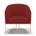 Ver imagem 5 de Poltrona Sala Decorativa Stella Base Industrial Champanhe Veludo Marsala D03 - D’Rossi
