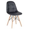 Conjunto de Mesa Eames 120 X 80cm Preto + 4 Cadeiras Eames Botonê - 2