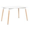 Conjunto Mesa Retangular 120 X 80cm Branco + 4 Cadeiras Eames Eiffel Botonê Cinza Claro - 5