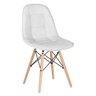 Conjunto Mesa Retangular 120 X 80cm Branco + 4 Cadeiras Eames Eiffel Botonê Cinza Claro - 2