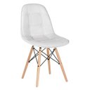 Ver imagem 2 de Conjunto Mesa Retangular 120 X 80cm Branco + 4 Cadeiras Eames Eiffel Botonê Cinza Claro