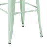 KIT - 2 x Banquetas altas Iron Tolix - Industrial - Aço - Vintage - Verde claro pastel - 4