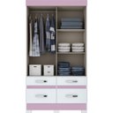 Ver imagem 7 de Guarda-Roupa Solteiro 2 Portas de Correr 4 Gavetas Flex Color Briz