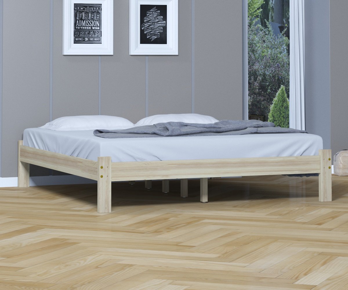 Cama Turca King Size Madeira Reforçada Cor Natural