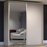 Guarda-roupa Casal 2 Portas 4 Gavetas 100% Mdf Galiano Grann/cinza Cobalto 9902e1 - Foscarini - 1