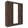 Guarda-Roupa Casal Asafe 3 Portas Espelho Marrom - Moville - 2