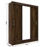Guarda-Roupa Casal Asafe 3 Portas Espelho Marrom - Moville - 4