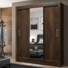 Guarda-Roupa Casal Asafe 3 Portas Espelho Marrom - Moville - 1
