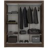 Guarda-Roupa Casal Asafe 3 Portas Espelho Marrom - Moville - 3