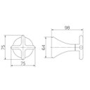 Ver imagem 2 de Acabamento de Registro Base Deca 3/4 Liss Grafite Escovado Docol