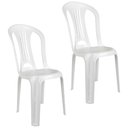 Ver imagem 1 de Kit 2 Cadeira Poltrona Bistro Jardim Varanda Cor Branca Mor