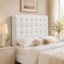 Ver imagem 4 de Cabeceira Ana Estofada Suede p/ Cama Box Casal King 195cm Quarto