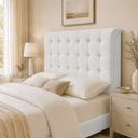 Ver imagem 2 de Cabeceira Ana Estofada Suede p/ Cama Box Casal King 195cm Quarto