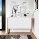 Ver imagem 1 de Buffet Compacto 3 Portas Verona - Branco Cobre