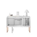Ver imagem 3 de Buffet Compacto 3 Portas Verona - Branco Cobre
