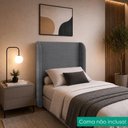 Ver imagem 5 de Cabeceira Solteiro 100 cm com Frame Imperial Boucle Cinza Impo