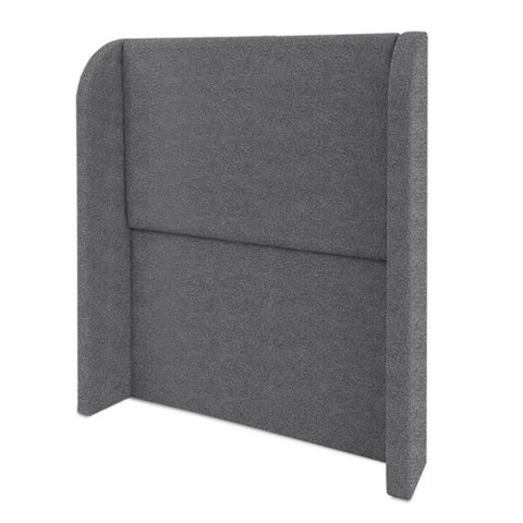 Cabeceira Solteiro 100 cm com Frame Imperial Boucle Cinza Impo