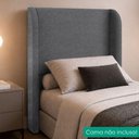 Ver imagem 2 de Cabeceira Solteiro 100 cm com Frame Imperial Boucle Cinza Impo