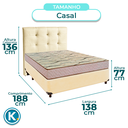 Ver imagem 3 de Cama Box + Colchão Casal D33 Maxsono Paropas + Cabeceira Estofada