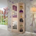 Ver imagem 1 de Sapateira 1 Porta com Espelho 6 Prateleiras Duetto Henn