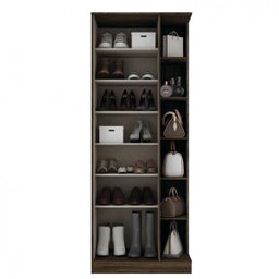 Sapateira 1 Porta com Espelho 6 Prateleiras Duetto Henn - 3