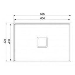 Cuba Semi Top Mount 600 Primaccore 62x42x20cm Rose Gold Debacco - 3