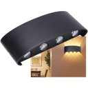 Ver imagem 5 de Arandela Luminaria Parede 8w Iluminaçao 8 Fachos Luz Led Decoraçao Segurança Casa Rua Garagem Varand