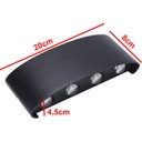 Ver imagem 2 de Arandela Luminaria Parede 8w Iluminaçao 8 Fachos Luz Led Decoraçao Segurança Casa Rua Garagem Varand
