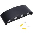 Ver imagem 1 de Arandela Luminaria Parede 8w Iluminaçao 8 Fachos Luz Led Decoraçao Segurança Casa Rua Garagem Varand
