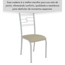 Ver imagem 5 de Kit 4 Cadeiras Ella Estrutura em Aço Branco com Assento em Tecido Creme