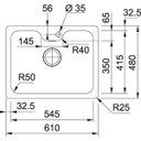 Ver imagem 3 de CUBA FRANKE BCX 545X415 BELL 110-S/ACES.16096