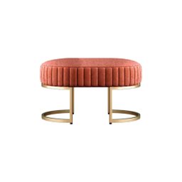 Recamier Puff Glow Veludo Terracota 75 Cm - Zahav Estofados - 1
