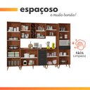 Ver mais imagens de Armário de Cozinha Completa com Adega 10 Portas 4 Gavetas Favorita Preto/Nature