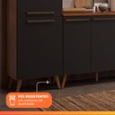 Ver imagem 7 de Armário de Cozinha Completa com Adega 10 Portas 4 Gavetas Favorita Preto/Nature