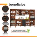 Ver imagem 4 de Armário de Cozinha Completa com Adega 10 Portas 4 Gavetas Favorita Preto/Nature