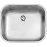 Cuba Retangular para Cozinha 40x34x17 Número 0 com Válvula de 4.1/2 e Escape Inox Acetinado - 1