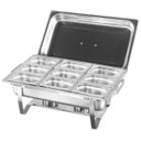 Ver imagem 1 de Rechaud inox 9 cubas 7,2 litros banho-maria Marca Richoa