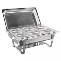 Rechaud inox 6 cubas 9 litros banho-maria Marca Richoa - 1