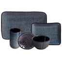 Ver imagem 1 de Conjunto 30 Peças Cerâmica Azul Escuro Titanium Porto Brasil Travessas Ramequins Copos Japonês